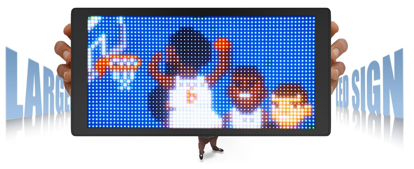 LED Display 40.64x20.32cm Bluetooth APP Control Programmable Sign Car Store