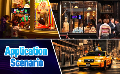 Programmable Full Color LED Sign - Bluetooth APP Control Custom Text Pattern for Car Business Store