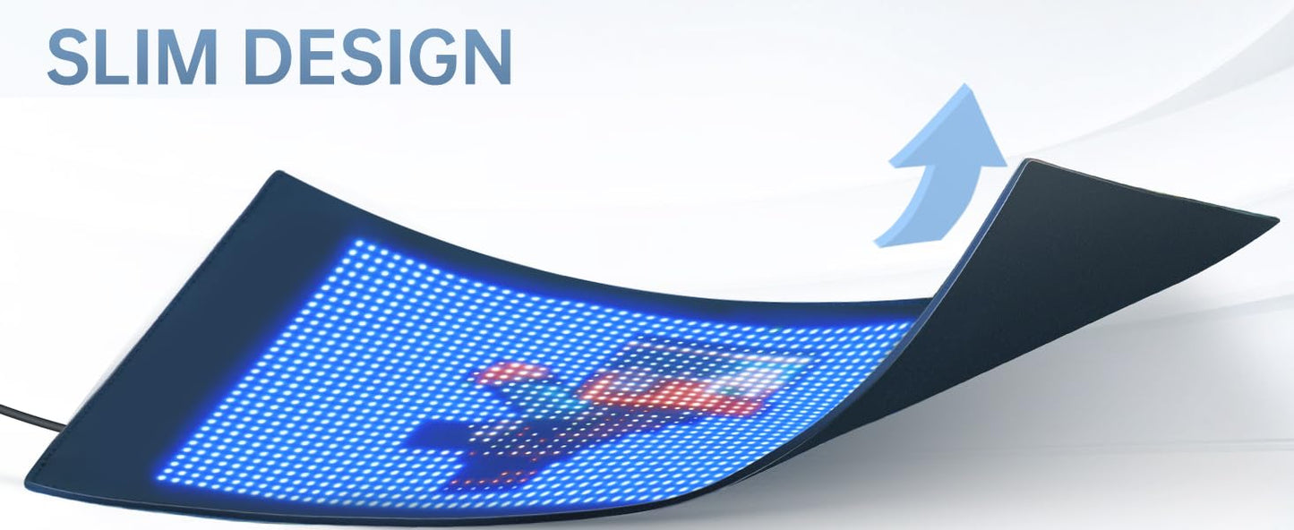 LED Display 40.64x20.32cm Bluetooth APP Control Programmable Sign Car Store