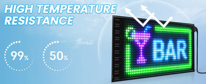 Double Row LED Car Display 26.9x11.9cm Bluetooth APP Control Programmable Sign